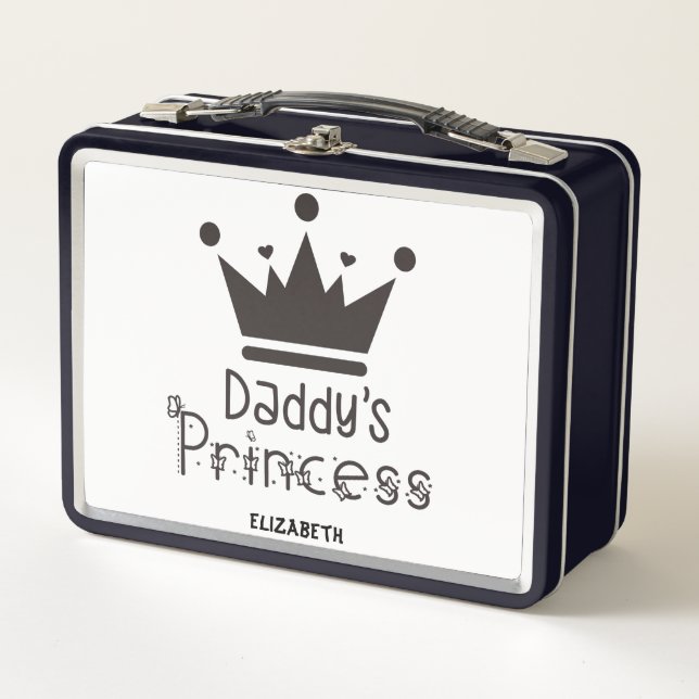 Personalisierter Daddy's Princess Lunch Box (Vorderseite)