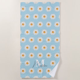 Personalisierter Daisy Floral Beach Handtuch Indiv