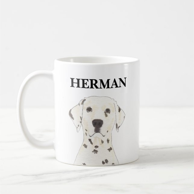 Personalisierter Dalmatiner Kaffeetasse (Links)