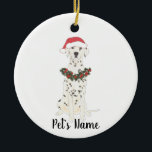 Personalisierter Dalmatiner Keramik Ornament<br><div class="desc">Machen Sie die schöne Liste in diesem Jahr mit einem personalisierten Ornament Ihrer Lieblings-dalmatinischen Elf! Für die süßesten Geschenke,  paaren Sie es mit einem passenden Kunstdruck oder einem anderen Artikel aus meiner Sammlung!</div>