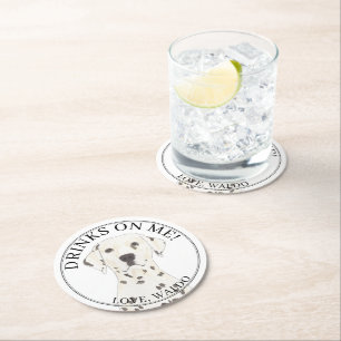 Personalisierter Dalmatiner Runder Pappuntersetzer