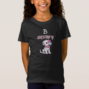 Personalisierter Dalmatiner Welpenmonogramm T-Shirt