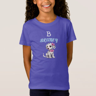 Personalisierter Dalmatiner Welpenmonogramm T- T-Shirt