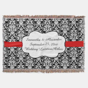 Personalisierter Damaskus-Hochzeitschutz Decke