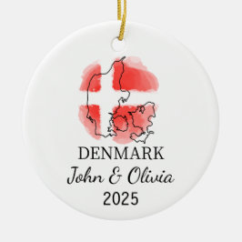Personalisierter dänischer Zierbecher, dänische Fl Keramik Ornament