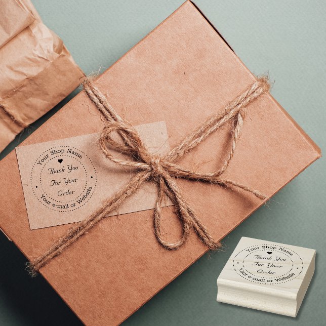 Personalisierter Dank für Ihr Auftragsgeschäft Gummistempel (Personalized Thank You for Your Order Business Rubber Stamp)