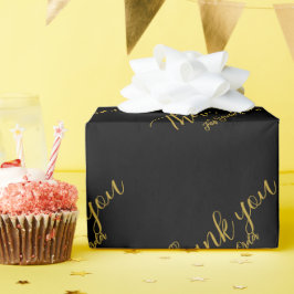 Personalisierter Dank Minimalistisch modern Geschenkpapier