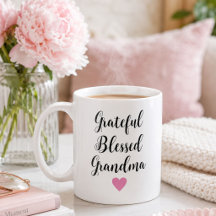 Personalisierter Dankbarer Gesegneter Oma Kaffee