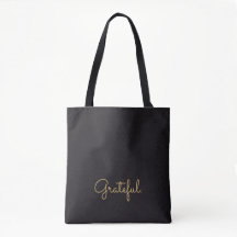 Personalisierter Dankbarer Schwarz-Gold-Script-Dan