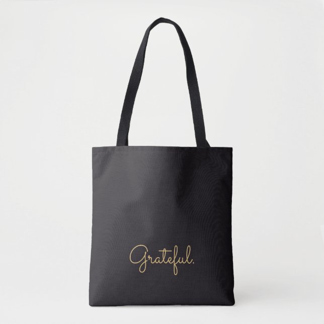 Personalisierter Dankbarer Schwarz-Gold-Script-Dan (Vorderseite)