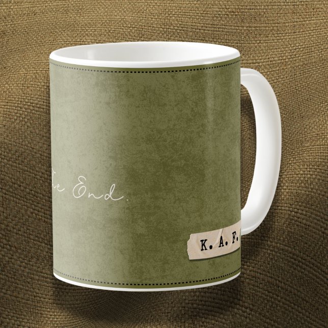 Personalisierter "Das Ende" Moosgrüner Becher  Kaffeetasse (Von Creator hochgeladen)