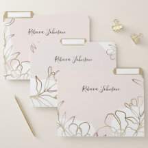 Personalisierter Dateiordner mit Blindfarben