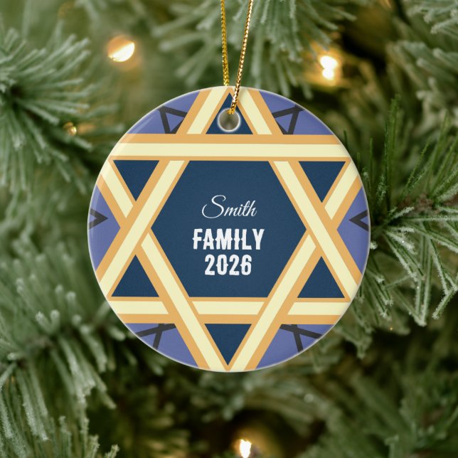 Personalisierter David Keramik Ornament (Baum)