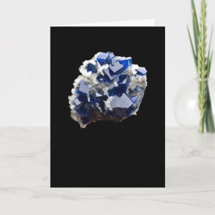 Personalisierter Deep Blue Fluorite & Calcite Kris Karte