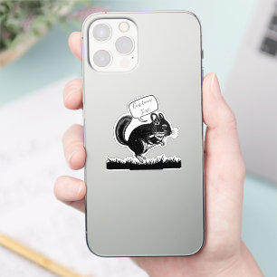 Personalisierter Degu-Silhouette Notebook-Aufklebe Aufkleber