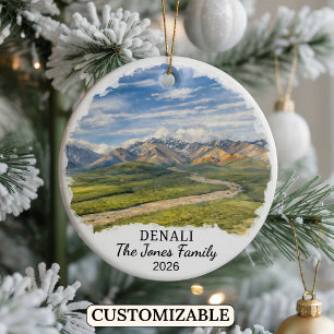 Personalisierter Denali-Nationalpark, Alaska nach  Keramik Ornament