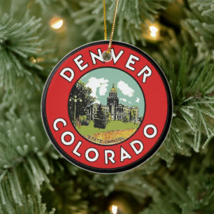 PERSONALISIERTER Denver CO Keramik Ornament