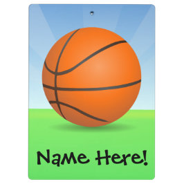 Personalisierter der Sport-Basketball-sonniger Tag Klemmbrett