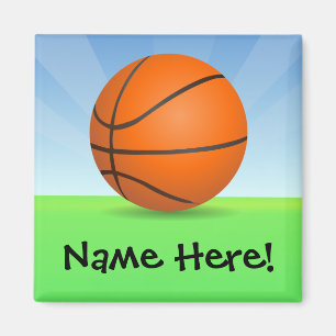 Personalisierter der Sport-Basketball-sonniger Tag Magnet