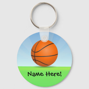 Personalisierter der Sport-Basketball-sonniger Tag Schlüsselanhänger