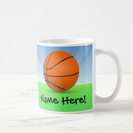 Personalisierter der Sport-Basketball-sonniger Tag Tasse