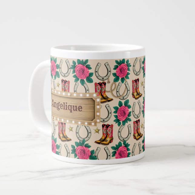 Personalisierter Designer von Midwest Princess Jumbo-Tasse (Vorderseite Links)