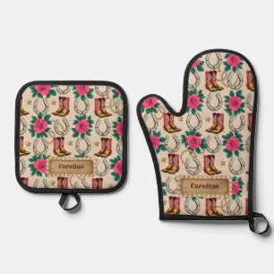 Personalisierter Designer von Midwest Princess Ofenhandschuh & Topflappen-Set