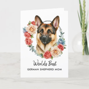 Personalisierter Deutsche Schäferhund Mama Muttert Feiertagskarte