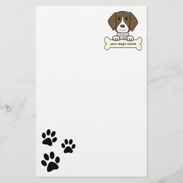 Personalisierter deutscher kurzhaariger Zeiger Briefpapier (Vorderseite)