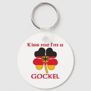 Personalisierter deutscher Kuss Ich bin Gockel Schlüsselanhänger