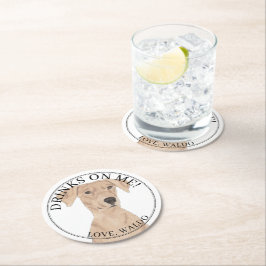 Personalisierter deutscher Pinscher Wedding Runder Pappuntersetzer