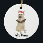 Personalisierter deutscher Schäferhund (Black & Ta Keramik Ornament<br><div class="desc">Machen Sie die schöne Liste in diesem Jahr mit einem personalisierten Ornament Ihrer Lieblings-kleine Elf!</div>