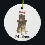 Personalisierter deutscher Schäferhund (Sable) Keramik Ornament<br><div class="desc">Machen Sie die schöne Liste in diesem Jahr mit einem personalisierten Ornament Ihrer Lieblings-kleine Elf!</div>