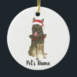 Personalisierter deutscher Schäferhund (Sable) Keramik Ornament<br><div class="desc">Machen Sie die schöne Liste in diesem Jahr mit einem personalisierten Ornament Ihrer Lieblings-kleine Elf!</div>
