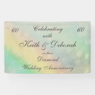 Personalisierter Diamant-Hochzeitstag Banner