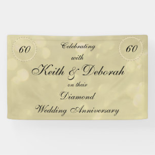 Personalisierter Diamant-Hochzeitstag Banner