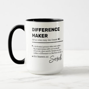 Personalisierter Difference Maker Becher, Wertschä Tasse