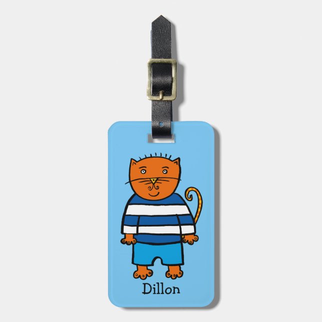Personalisierter Dillon Gepäckanhänger (Vorderseite vertikal)