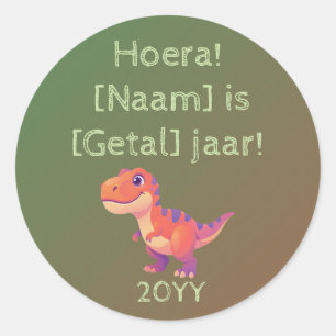 Personalisierter Dino Aufkleber – T-Rex mit Namen