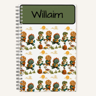 Personalisierter Dino-Mite-Athlet Notizbuch