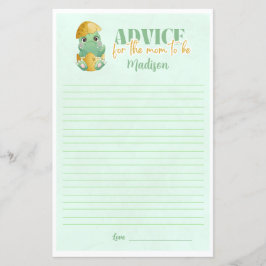 Personalisierter Dino-Ratschlag für Mama Baby Show