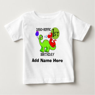 Personalisierter Dinosaurier-1. Baby T-shirt