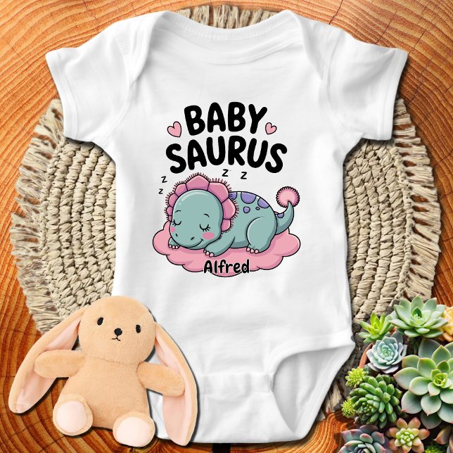 Personalisierter Dinosaurier Babysaurus Individuel Baby Strampler (Von Creator hochgeladen)