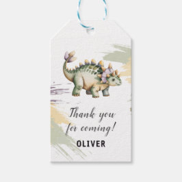 Personalisierter Dinosaurier Danke Schön Geschenkanhänger
