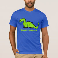 Personalisierter Dinosaurier-erwachsener T - Shirt