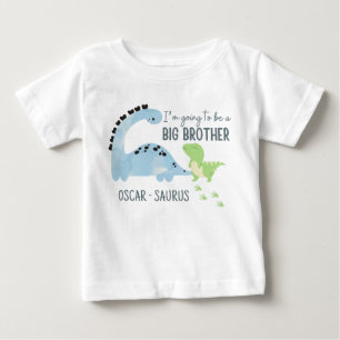 Personalisierter Dinosaurier großer Bruder, großer Baby T-shirt