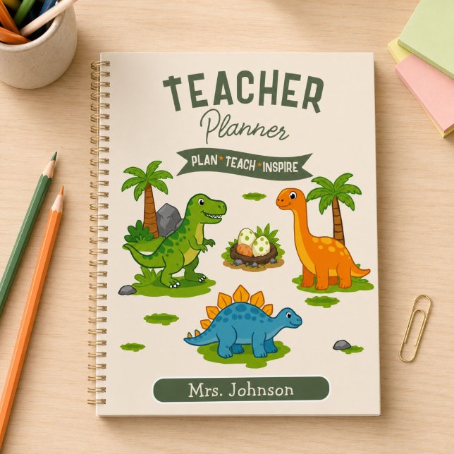 Personalisierter Dinosaurier-Lehrer-Lektionsplan Planer (Von Creator hochgeladen)