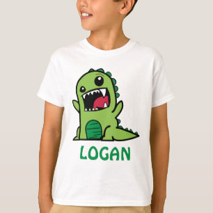 Personalisierter Dinosaurier Roar mit Namen T-Shirt