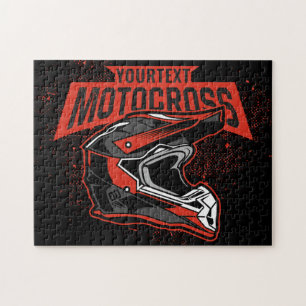 Personalisierter Dirtbike‑Motocross‑Rennhelm Puzzle