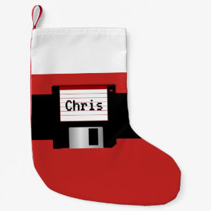 Personalisierter Diskette-Sankt-Gurt-Strumpf Kleiner Weihnachtsstrumpf